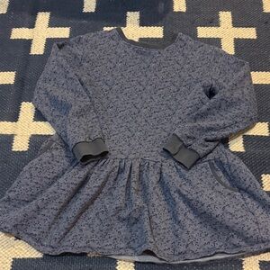 Blue Floral Kids Casual Dress